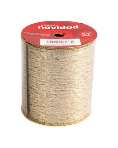 Cinta navideña 10cm champagne
