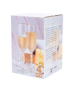 Set de copas vidrio doradas
