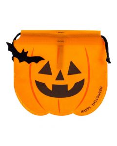 Bolsa tela estampado calabaza 25cm