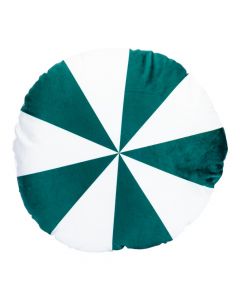 Cojín redondo estampado blanco y verde