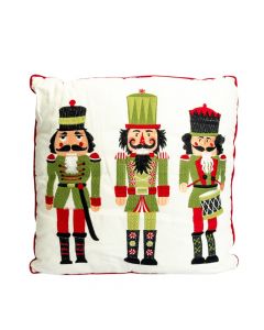 Cojín navideño estampado blanco