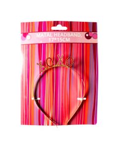 Diadema metálica con perlas