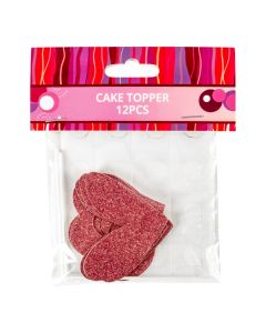 Topper corazón escarchado