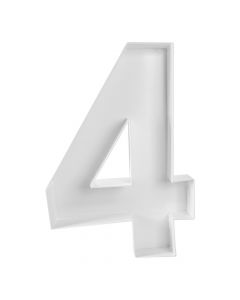 Número plástico blanco