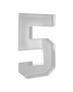 Número plástico blanco