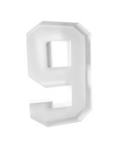 Número plástico decorativo