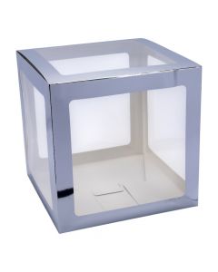 Caja cartón plateada
