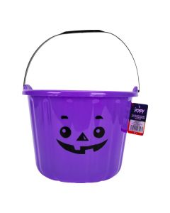 Balde para dulces estampado morado y negro
