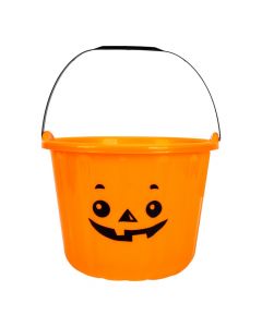 Balde para dulces estampado naranja y negro