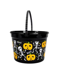 Balde para dulces estampado negro