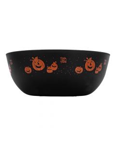 Bowl estampado calabaza negro y naranja