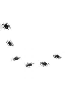 Guirnalda papel figura araña 24pzas negro