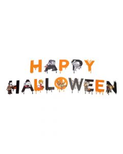 Guirnalda papel estampado Halloween 3.5m multicolor