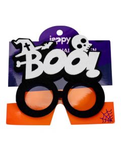 Lente estampado boo con calavera negro y blanco
