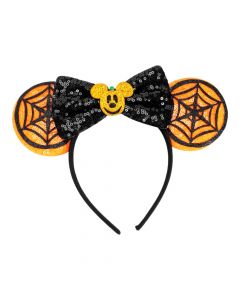 Diadema Mickey 24cm naranja y negro