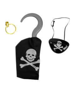 Accesorio pirata 2pzas negro y gris