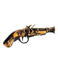 Pistola para pirata bronce y negro