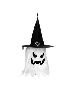 Fantasma y sombrero bruja con luz led multicolor