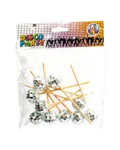 Topper bola disco plateado