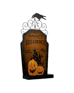 Lápida cuervo calabaza LED