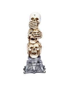 Adorno 3 calaveras blanco negro