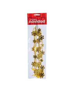 Guirnalda copo nieve dorado
