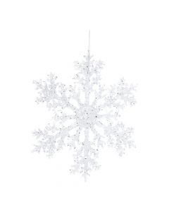 Figura colgante copo nieve transparente