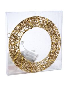 Corona LED escarchada