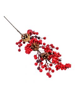 Rama navideña con frutos