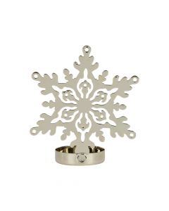 Portavela metálico figura copo nieve dorado