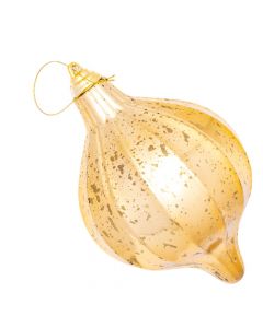 Esfera dorada con relieve