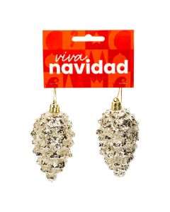Figuras colgantes doradas