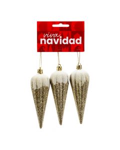 Figuras tipo gota doradas
