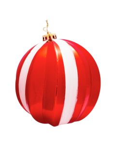 Esfera roja blanca 15 cm