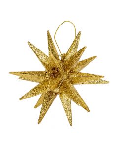 Estrella dorada escarchada