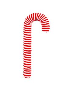 Figura colgante bastón navideño afelpado