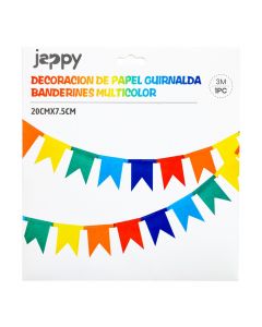 Guirnalda banderín multicolor