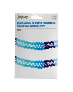 Guirnalda acordeón azul/celeste