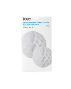 Esfera blanca papel 2 piezas