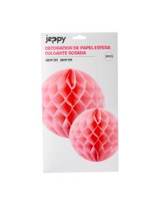 Esferas decorativas papel rosado