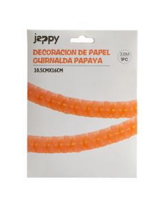 Guirnalda decorativa papel naranja