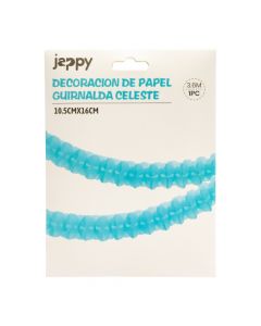 Guirnalda papel celeste