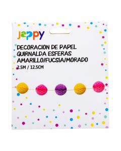 Guirnalda papel esferas multicolor
