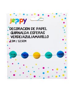Guirnalda esferas multicolor papel