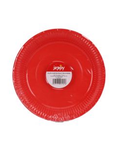 Plato cartón 7pulg 8und rojo