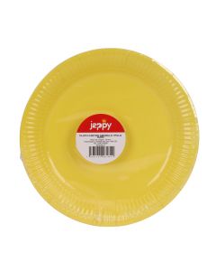 Plato cartón 7pulg 8und amarillo