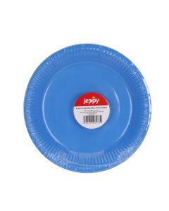 Plato cartón 7pulg 8und azul