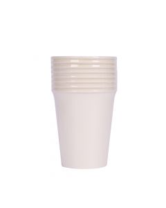 Vaso cartón 9pulg 8und blanco