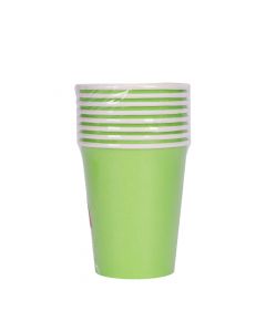 Vaso cartón 9pulg 8und verde lima