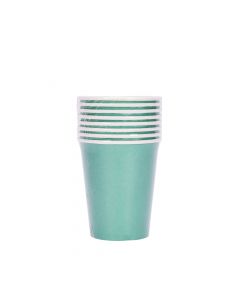 Vaso cartón 9pulg 8und verde